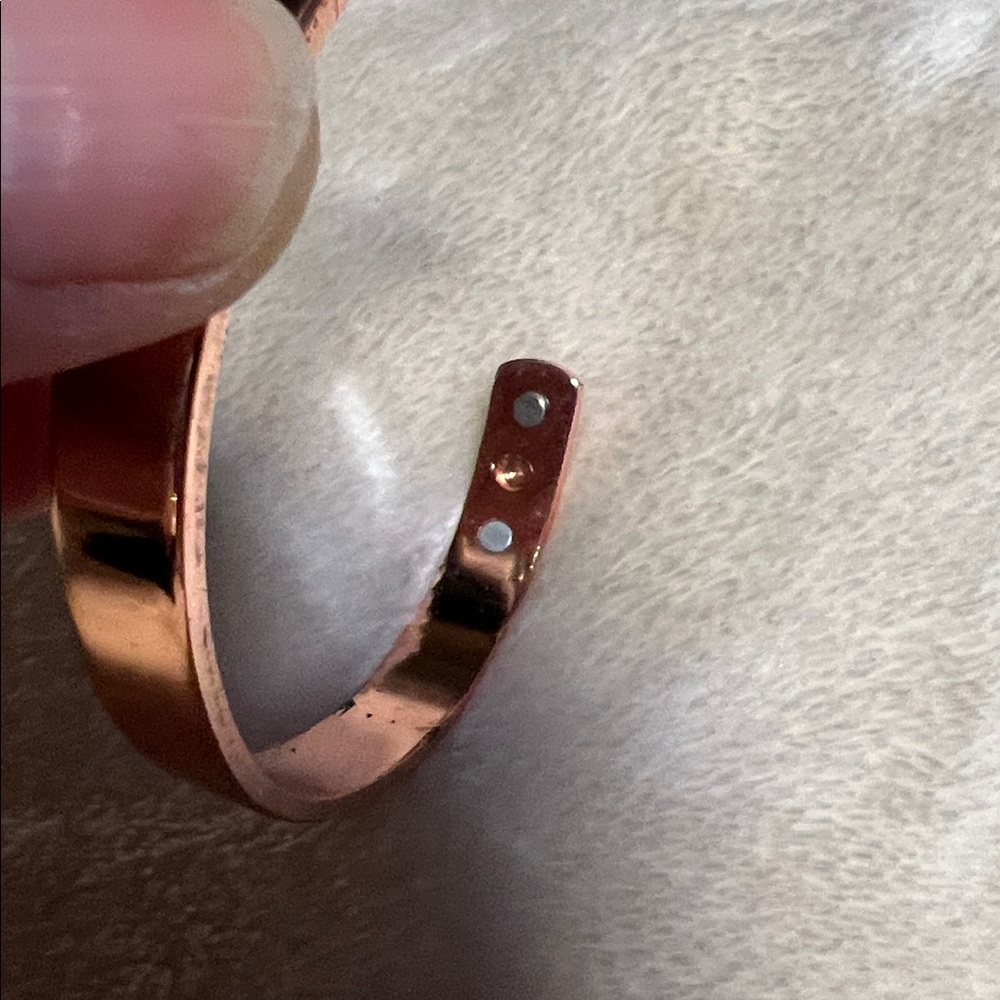 NWOT 🧲 BUNDLE OF 2 MAGNETIC COPPER ADJUSTABLE TOXIN CUFF BRACELETS Unisex - Picture 3 of 5